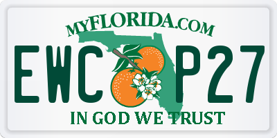 FL license plate EWCP27