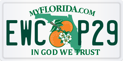 FL license plate EWCP29