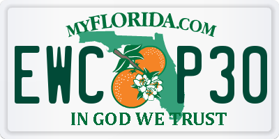 FL license plate EWCP30