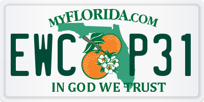FL license plate EWCP31