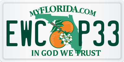 FL license plate EWCP33