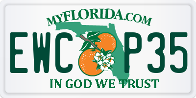FL license plate EWCP35