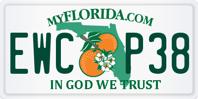 FL license plate EWCP38