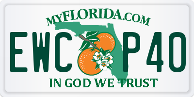 FL license plate EWCP40