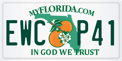 FL license plate EWCP41