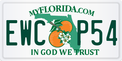FL license plate EWCP54