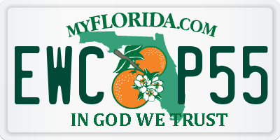 FL license plate EWCP55