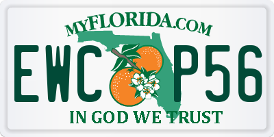 FL license plate EWCP56