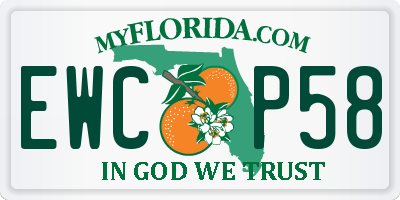 FL license plate EWCP58