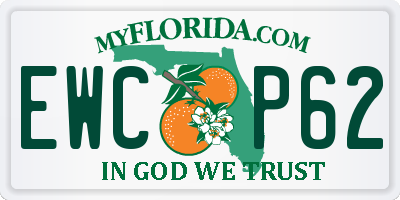 FL license plate EWCP62