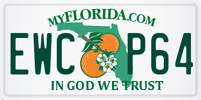 FL license plate EWCP64
