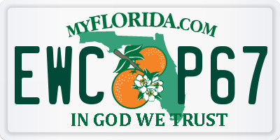 FL license plate EWCP67