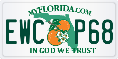 FL license plate EWCP68