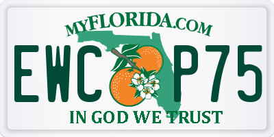 FL license plate EWCP75
