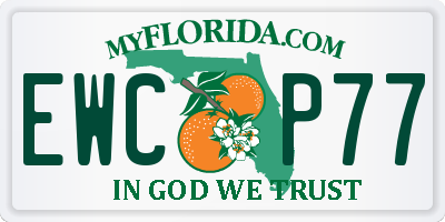 FL license plate EWCP77