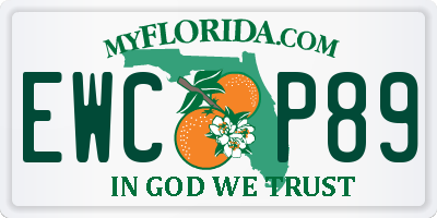 FL license plate EWCP89