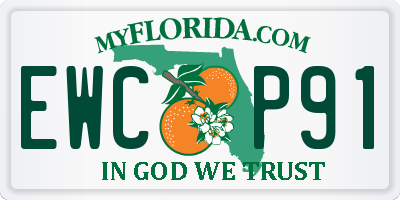 FL license plate EWCP91