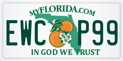 FL license plate EWCP99