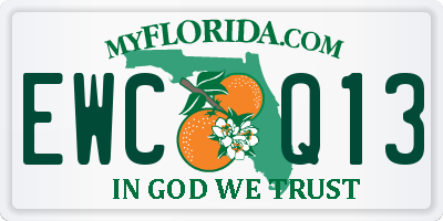 FL license plate EWCQ13