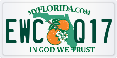 FL license plate EWCQ17