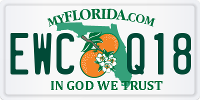 FL license plate EWCQ18