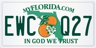 FL license plate EWCQ27