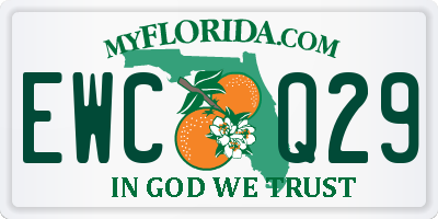 FL license plate EWCQ29