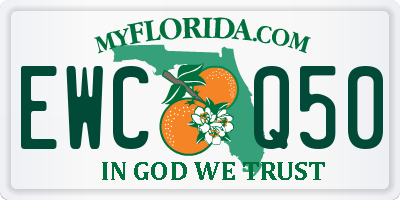 FL license plate EWCQ50
