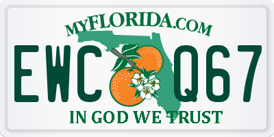 FL license plate EWCQ67