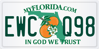 FL license plate EWCQ98
