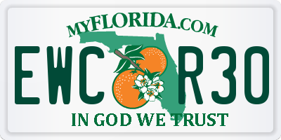 FL license plate EWCR30