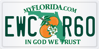 FL license plate EWCR60