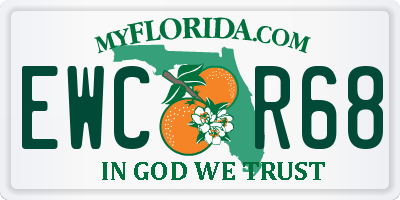 FL license plate EWCR68