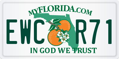 FL license plate EWCR71
