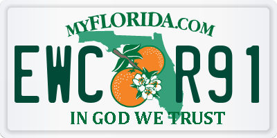 FL license plate EWCR91