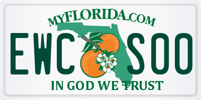 FL license plate EWCS00