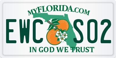 FL license plate EWCS02