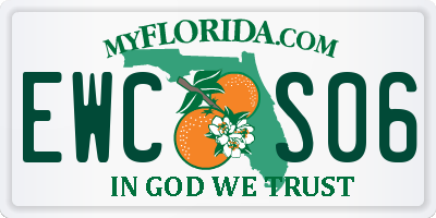 FL license plate EWCS06