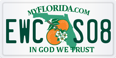 FL license plate EWCS08