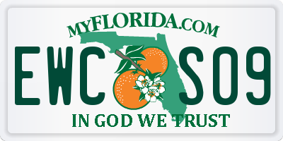 FL license plate EWCS09