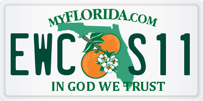 FL license plate EWCS11