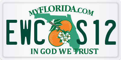 FL license plate EWCS12