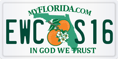 FL license plate EWCS16