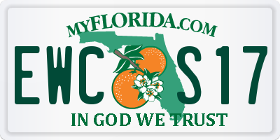 FL license plate EWCS17