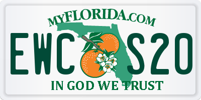 FL license plate EWCS20