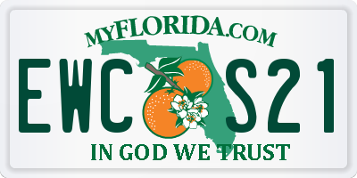 FL license plate EWCS21