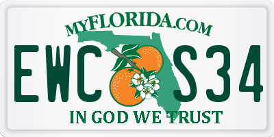 FL license plate EWCS34