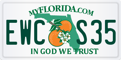 FL license plate EWCS35