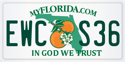 FL license plate EWCS36