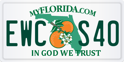 FL license plate EWCS40